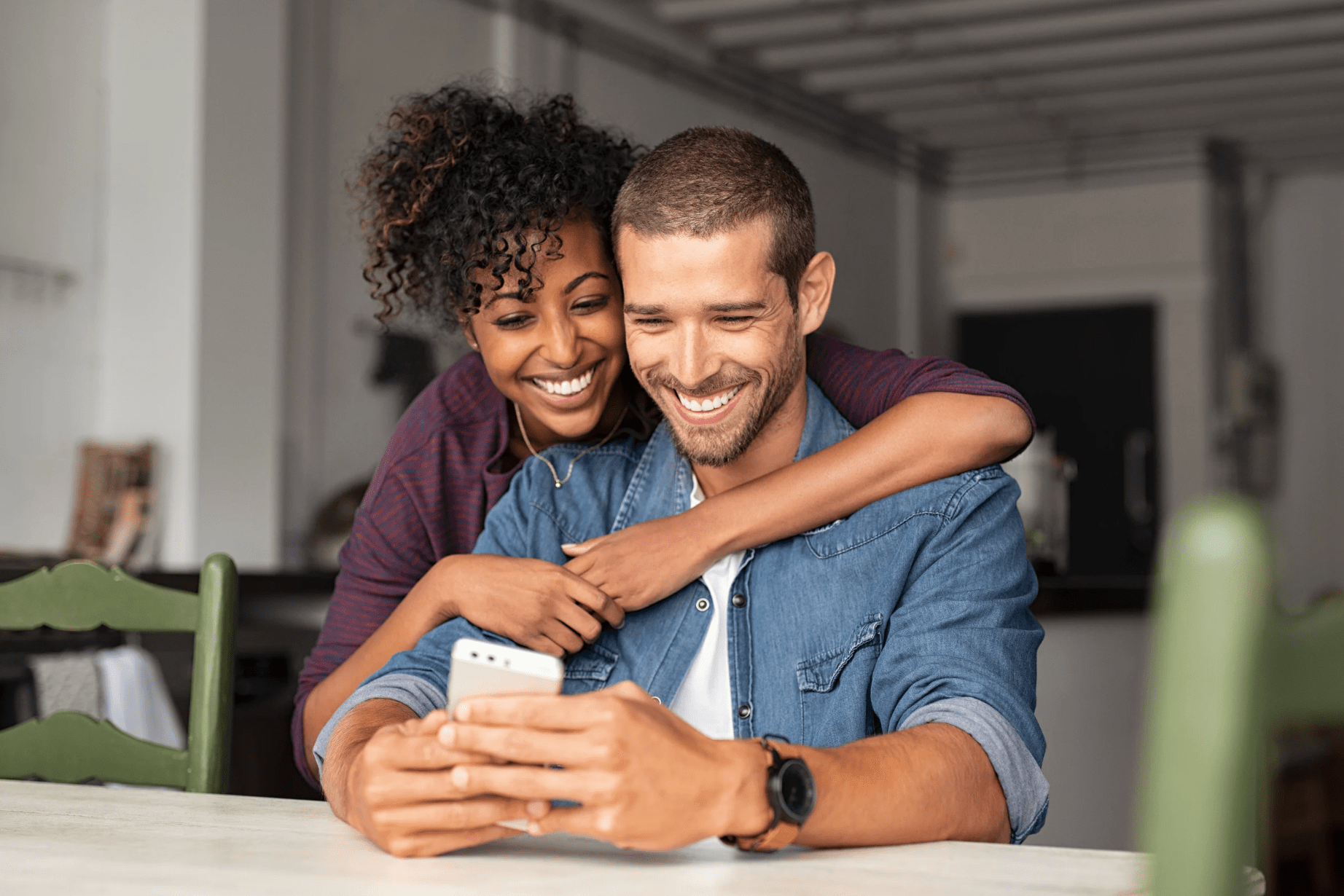 Couple spending time together after pain management.